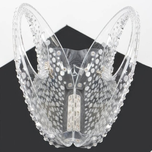 Rhinestone Hot Fix Clear Acrylic Clutch - Picture 3 of 4